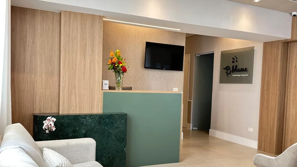 Recepção da Clínica B.blanc em Santo André